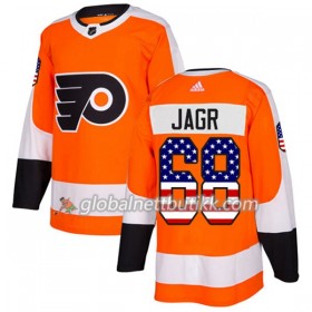 Philadelphia Flyers Hockeydrakt Jaromir Jagr 68 2017-2018 USA Flag Fashion Orange Adidas Authentic - Herre